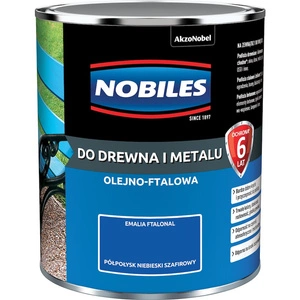 Farba do drewna i metalu olejno- ftalowa NOBILES FTALONAL Niebieski Szafirowy półpołysk 0,7l