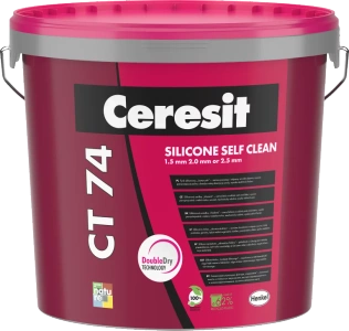 Tynk silikonowy CERESIT CT74 1,5mm 25kg GOMERA 1