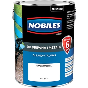 Farba do drewna i metalu olejno- ftalowa NOBILES FTALONAL Biały mat 5l