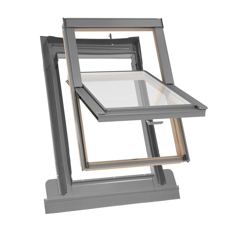 Okno dachowe ROOFLITE+ TRIO PINE AAY M8A B1500 78x140 3-szybowe + kołnierz falisty zestaw