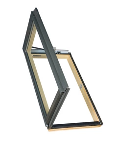 Okno dachowe wyłazowe Fakro FWP/L U5 RAL 7022 78x140 3-szybowe drewniane