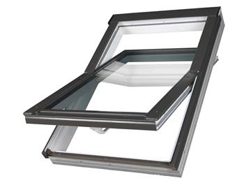 Okno dachowe Fakro PTP-V U4 RAL 7022 55x98 3-szybowe PVC