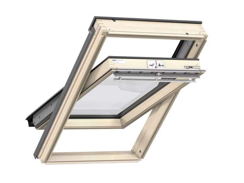 Okno dachowe Velux GLL FK04 1061 RAL 7043 66x98 3-szybowe drewniane