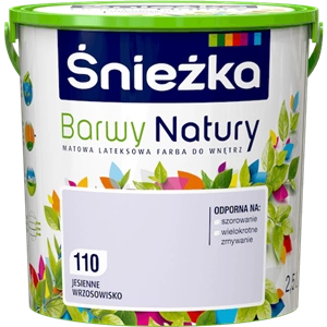 Farba do ścian lateksowa ŚNIEŻKA Barwy Natury jesienne wrzosowisko 110 mat 2,5l