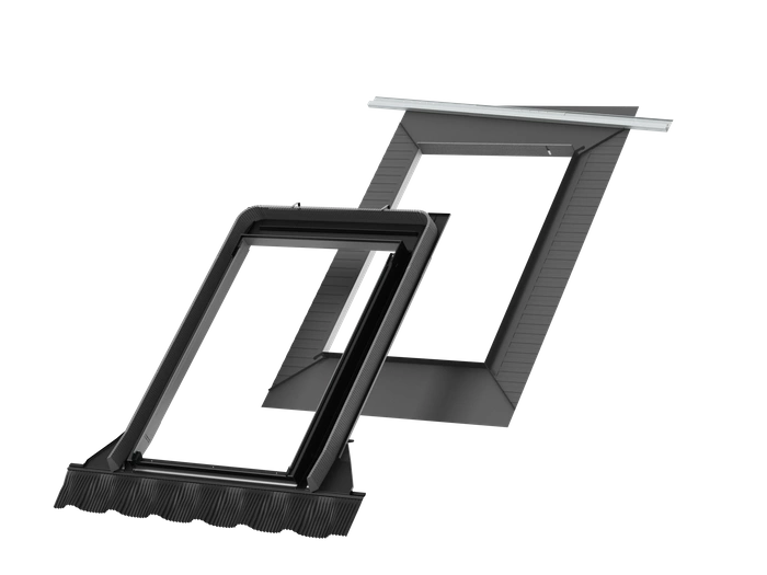 Kołnierz do okna dachowego Velux EDW CK04 2500 czarny  55x98 do pokryć wysokoprofilowanych