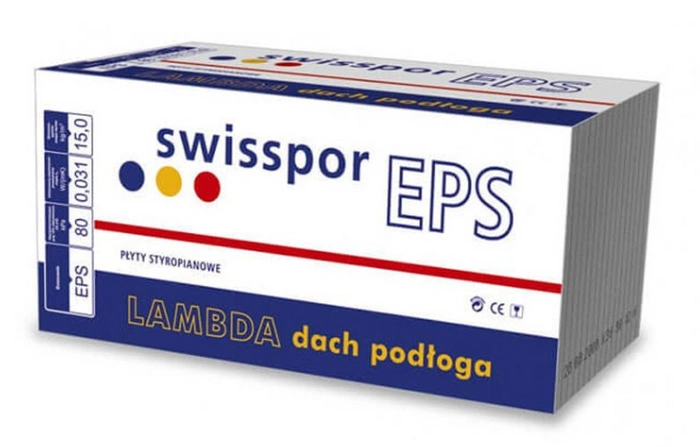 Styropian podłogowy SWISSPOR  LAMBDA MAX EPS 80 031 gr. 1 cm