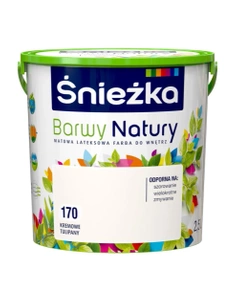 Farba do ścian i sufitów ŚNIEŻKA Barwy Natury kremowe tulipany 170 mat 2,5l