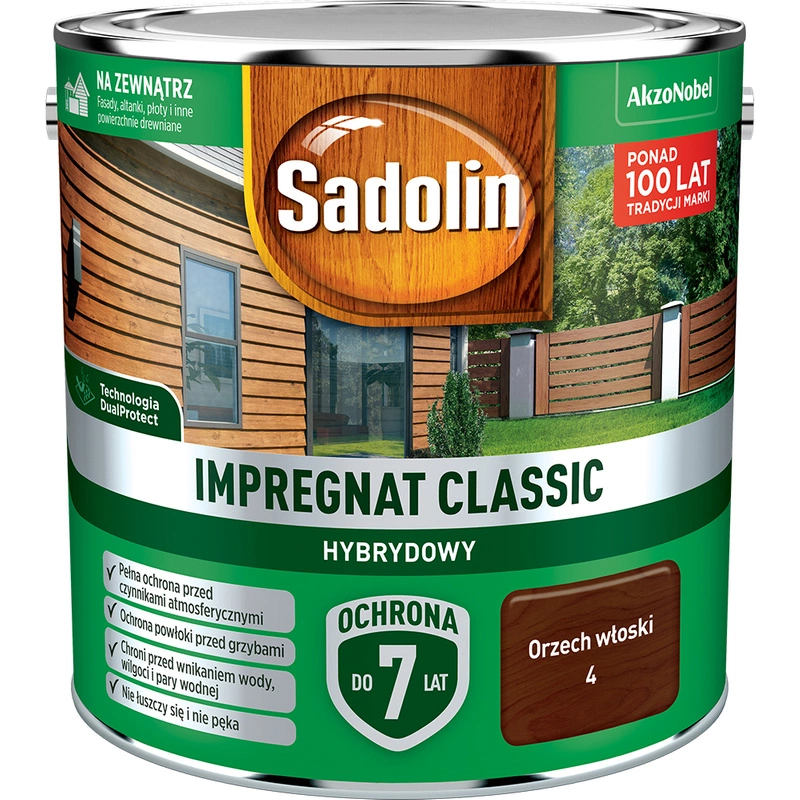 Impregnat do drewna SADOLIN Classic hybrydowy Orzech Włoski 2,5l