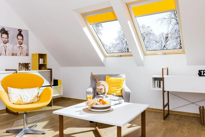 Okno dachowe Fakro FTT U6 RAL 7022 78x98 3-szybowe drewniane
