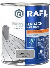 Farba na dach RAFIL Radach szary okienny RAL 7040 półmat 10l