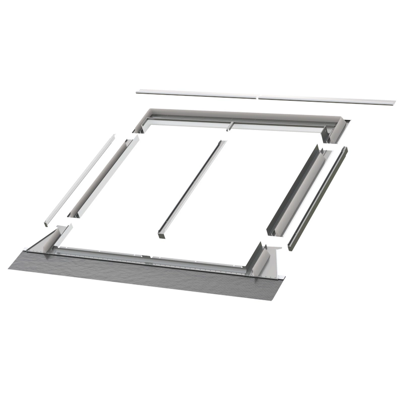 Kołnierz do okna dachowego Fakro EZV-A DUO 18 RAL 7022 114x140 do pokryć falistych