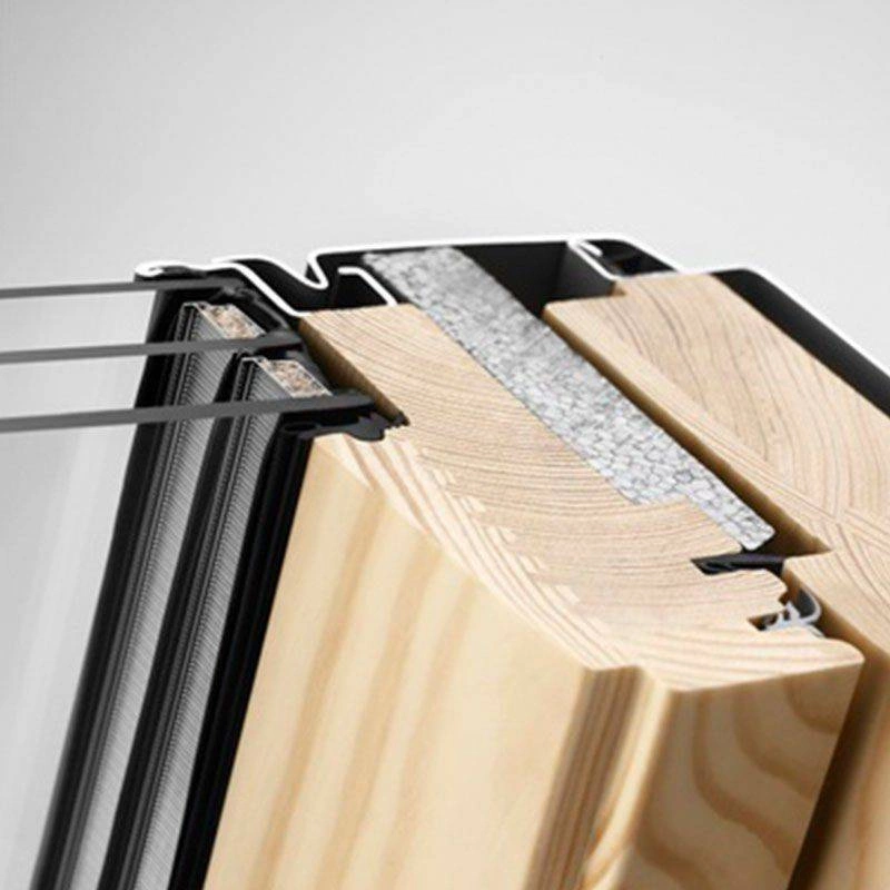 Zestaw okno dachowe VELUX GLL MK08 1061 3-szybowe + kołnierz EDW 2000 falisty 78x140