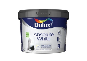 Farba do ścian i sufitów akrylowa Dulux ABSOLUTE WHITE biała mat 9L