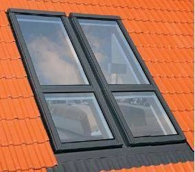 Kołnierz do okna dachowego Fakro EHN-A/G RAL 7022 94x255 do pokryć wysokoprofilowanych