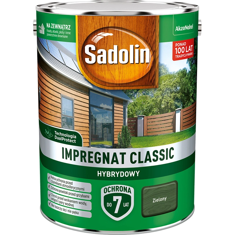 Impregnat do drewna SADOLIN Classic hybrydowy Zielony 4,5l