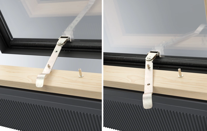 Wyłaz dachowy ROOFLITE+ Fenstro K300U 45x73 z ogranicznikiem i kołnierzem paroprzepuszczalnym