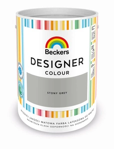 Farba do ścian i sufitów lateksowa BECKERS Designer Colour Stony Grey mat 5l