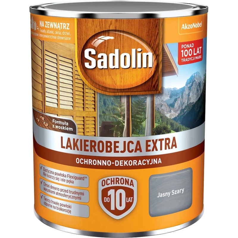 Lakierobejca do drewna SADOLIN EXTRA Jasny Szary 0,75l