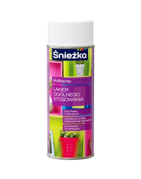 Lakier ogólnego stosowania ŚNIEŻKA MultiSpray biały mat 400 ml - wyprzedaż