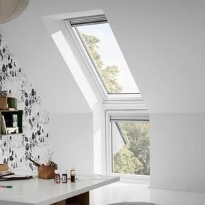 Okno dachowe kolankowe Velux VIU PK35 0066 94x953-szybowe drewniano-poliuretanowe
