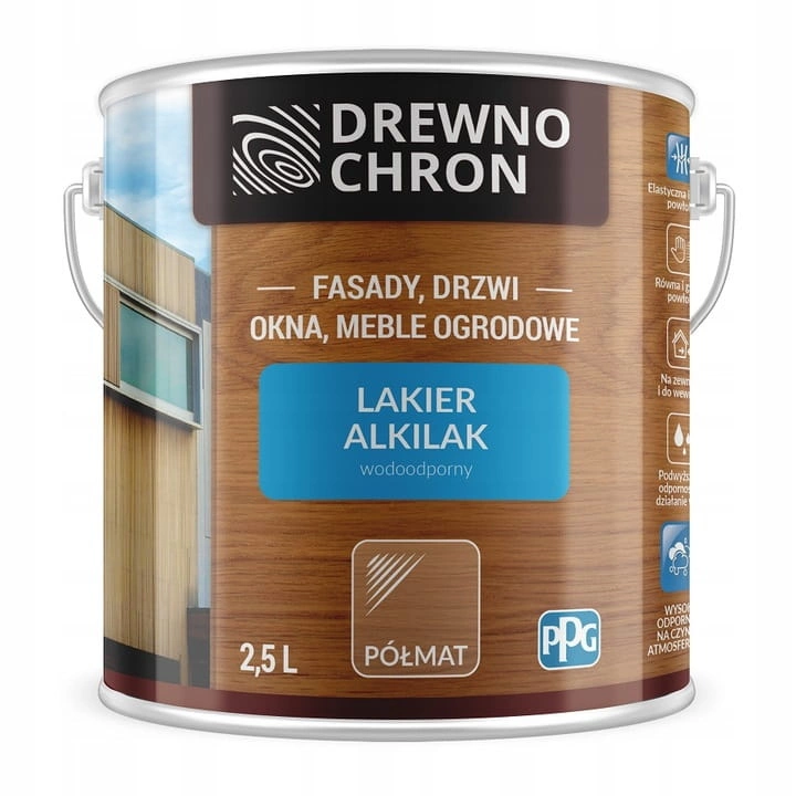 Lakier do drewna DREWNOCHRON ALKILAK półmat 2,5l