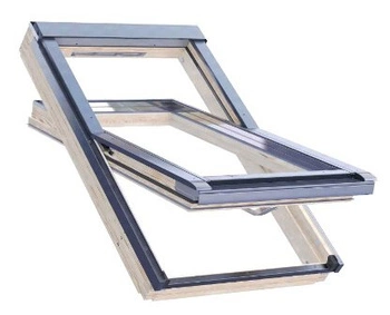 Okno dachowe Fakro FTP-X P50 APMX RAL 7016 114x140 3-szybowe drewniane