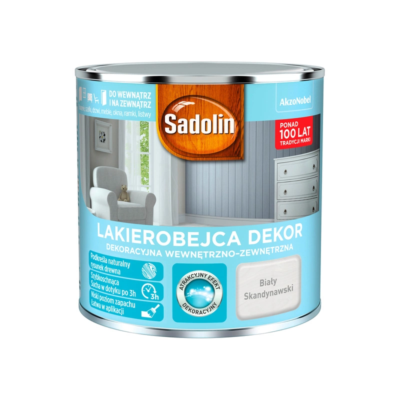 Lakierobejca do drewna SADOLIN DEKOR Biały Skandynawski 0,25l