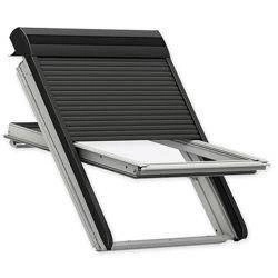 Roleta zewnętrzna do okna dachowego Velux SSL UK04 0700S jasnoszara 134x98 solarna