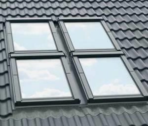 Kołnierz do okna dachowego Fakro KGV-2 RAL 7022 134x98 kombi moduł środkowy do pokryć łuskowych