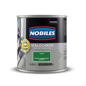 Farba antykorozyjna NOBILES Stalochron Zielony Szmaragdowy RAL 6001 połysk 0,65l