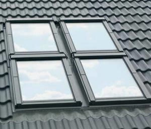 Kołnierz do okna dachowego Fakro KHV-1-AT RAL 7016 94x118 kombi moduł skrajny lewy do pokryć wysokoprofilowanych