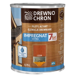 Impregnat do drewna DREWNOCHRON EXTRA POWŁOKOTWÓRCZY cedr 0,75l