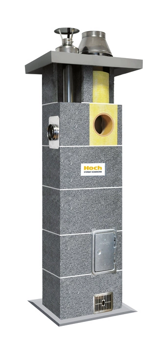 Komin ceramiczno-stalowy HOCH Duo z pojedynczą wentylacją fi80+fi180 6mb