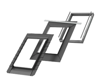 Kołnierz z BDX do okna dachowego Velux EDN SK08 2000 RAL 7043 114x140 obniżony montaż do płaskich pokryć dachowych