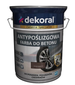 Farba do powierzchni betonowych DEKORAL ANTYPOŚLIZGOWA FARBA DO BETONU brązowy mahoniowy 0,75l