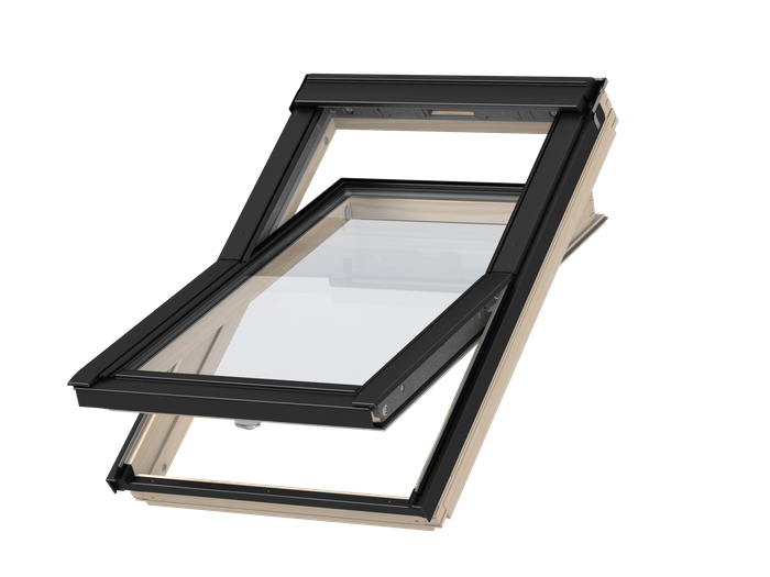 Okno dachowe Velux GLL MK06 1561B 78x118 3-szybowe drewniane czarne