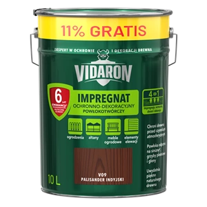 Impregnat do drewna VIDARON Powłokotwórczy palisander indyjski V09  +11% GRATIS mat 10l