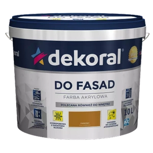 Farba do elewacji DEKORAL AKRYLOWA FARBA DO FASAD Piaskowy 10l