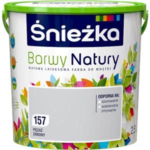 Farba do ścian lateksowa ŚNIEŻKA Barwy Natury pejzaż zimowy 157 mat 2,5l