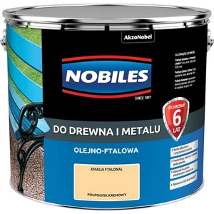 Farba do drewna i metalu olejno- ftalowa NOBILES FTALONAL Kremowy półpołysk 10l