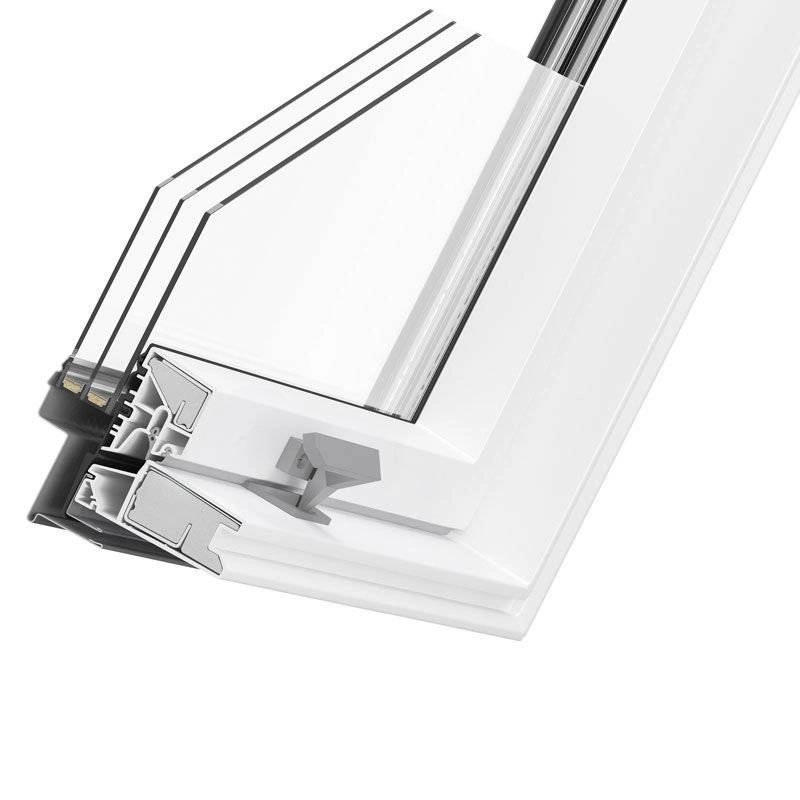 Zestaw okno dachowe MAGNETIC NEO APY F6A B1500 + kołnierz LSX płaski 3-szybowe RAL 7043 66x118