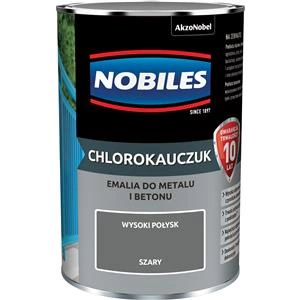 Farba do metalu i betonu NOBILES CHLOROKAUCZUK Szary połysk 0,9l