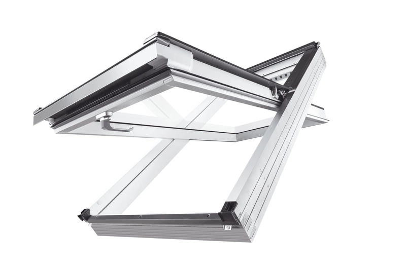 Okno dachowe Fakro FTW-V U4 RAL 7022 94x140 3-szybowe drewniane