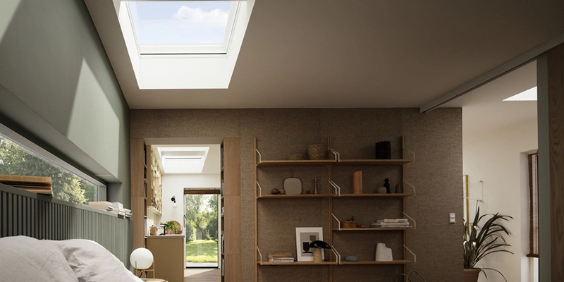 Okno do dachu płaskiego Velux CVU 150120 0225Q 150X120 3-szybowe otwierane elektryczne