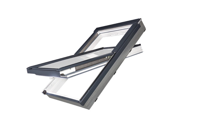 Okno dachowe Fakro PTP-V U41 ABMX RAL 7016 78x160 3-szybowe
