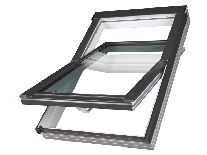 Okno dachowe Fakro PTP-V U4 RAL 7022 55x98 3-szybowe PVC