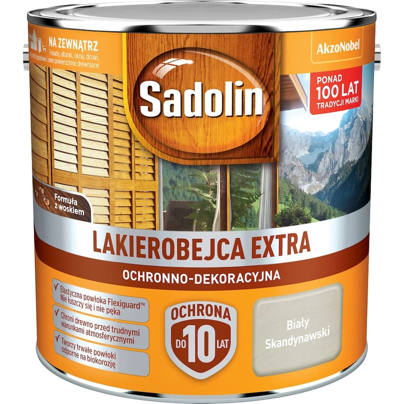 Lakierobejca do drewna SADOLIN EXTRA Biały Skandynawski 2,5l