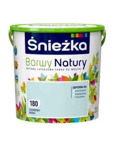 Farba do ścian i sufitów ŚNIEŻKA Barwy Natury lazurowy brzeg 180 mat 2,5l