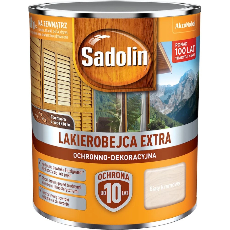 Lakierobejca do drewna SADOLIN EXTRA Biały Kremowy 0,75l