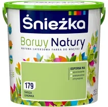 Farba do ścian i sufitów ŚNIEŻKA Barwy Natury świeża limonka 179 mat 2,5l